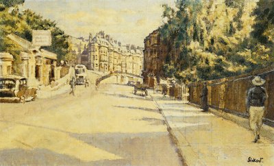 London Street, Bath, patrząc w stronę Walcota, ok.1939 autorstwa Walter Richard Sickert