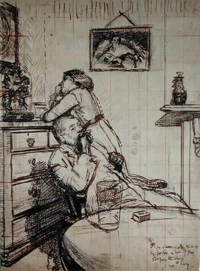 Studium przygotowawcze do Ennui autorstwa Walter Richard Sickert