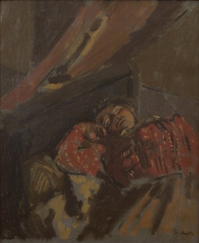 Czerwona wzorzysta bluzka, ok. 1907 (olej na płótnie) autorstwa Walter Richard Sickert