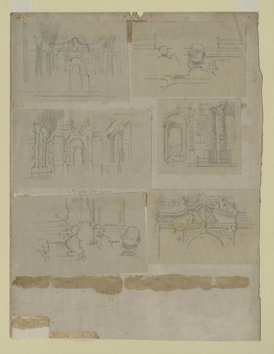 Kilka badań (ołówek na papierze) autorstwa Walter Richard Sickert