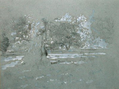 Studium do „Serpentine” (ołówek i biały na niebieskim papierze) autorstwa Walter Richard Sickert