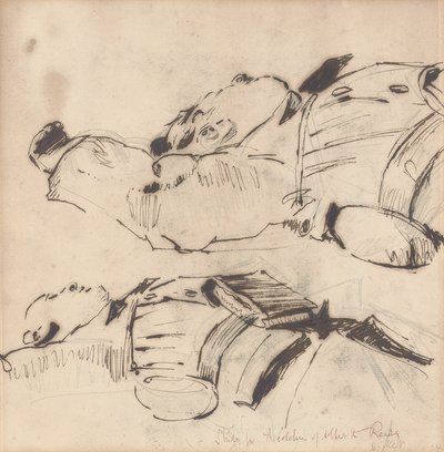Studium dla „Żołnierzy króla Alberta Gotowego” autorstwa Walter Richard Sickert