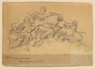 Handel (motyw dla projektu banknotu) autorstwa Walter Shirlaw
