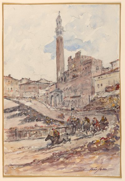 Wyścigi konne, Siena, Włochy autorstwa Walter Shirlaw