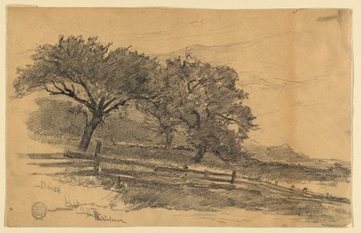 Krajobraz w Dorset, Vermont autorstwa Walter Shirlaw