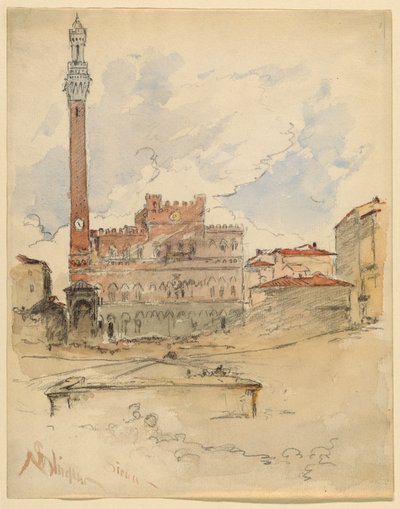 Palazzo Pubblico, Siena autorstwa Walter Shirlaw