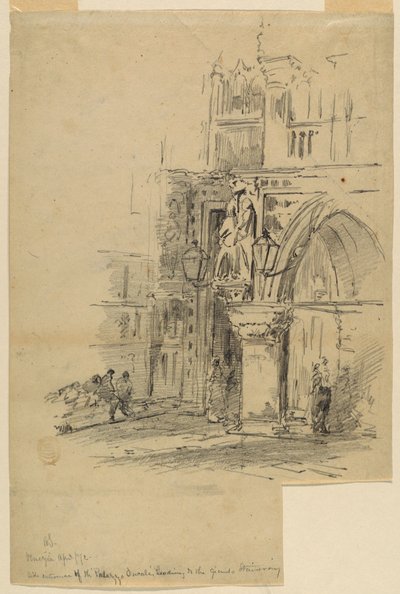Porta della Carta, Palazzo Ducale, Wenecja autorstwa Walter Shirlaw