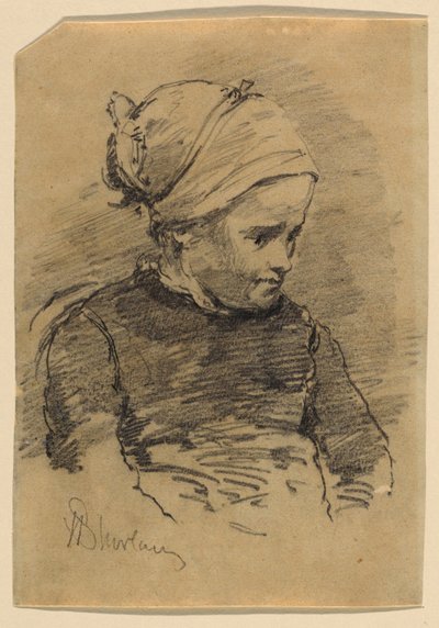 Portret chłopki autorstwa Walter Shirlaw