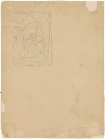 Studium wnętrza [verso] autorstwa Walter Shirlaw