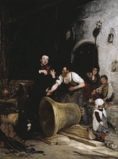Tonowanie dzwonu, 1874 autorstwa Walter Shirlaw