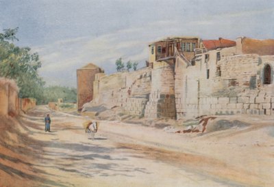 Tradycyjne miejsce, w którym św. Paweł został spuszczony w koszu, Damaszek autorstwa Walter Spencer Stanhope Tyrwhitt