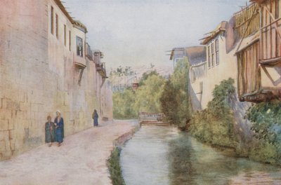 Mury miasta i rzeka Barada, Damaszek autorstwa Walter Spencer Stanhope Tyrwhitt