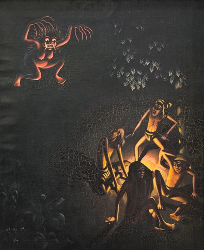 Calonarang, ok. 1930 r. (olej na płótnie) autorstwa Walter Spies