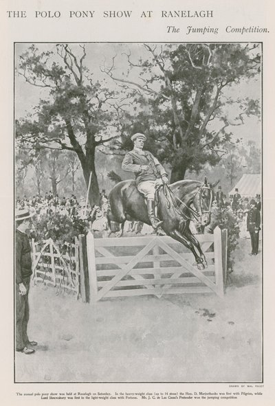 Pokaz polo pony w Ranelagh, konkurs skoków autorstwa Walter Stanley Paget
