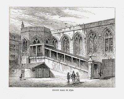 Crosby Hall w 1790, 1878 autorstwa Walter Thornbury