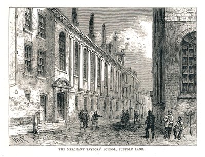 Szkoła Kupców Taylorów, Suffolk Lane, 1878 autorstwa Walter Thornbury