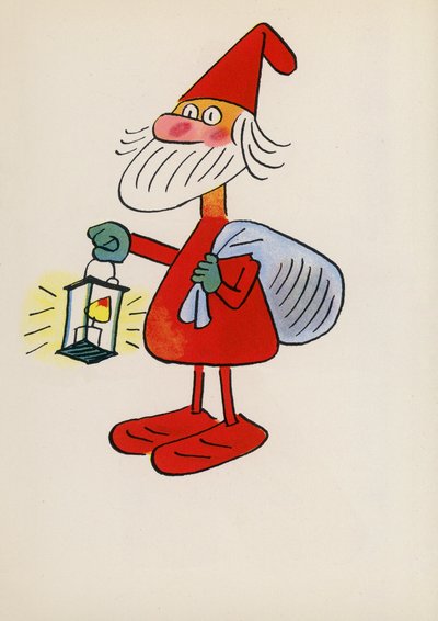 Figurki z książek dla dzieci: Jeden z siedmiu krasnoludków (kolorowa litografia) autorstwa Walter Trier
