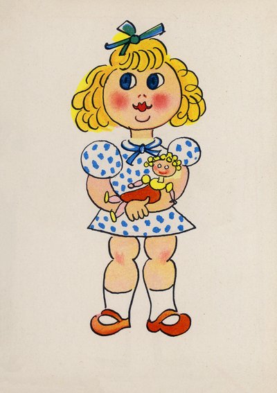 Jeden z szalonych ludzi Waltera Triera (kolorowa litografia) autorstwa Walter Trier