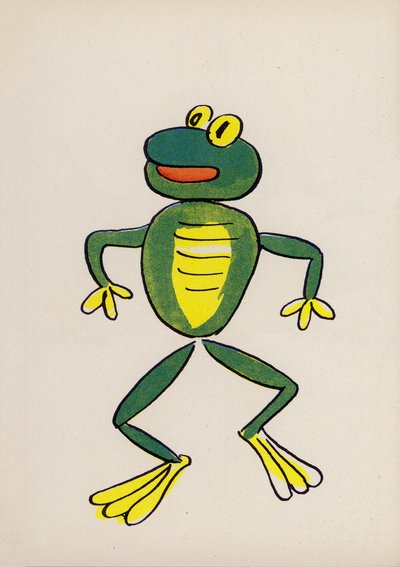 Jeden z szalonych ludzi Waltera Triera (kolorowa litografia) autorstwa Walter Trier