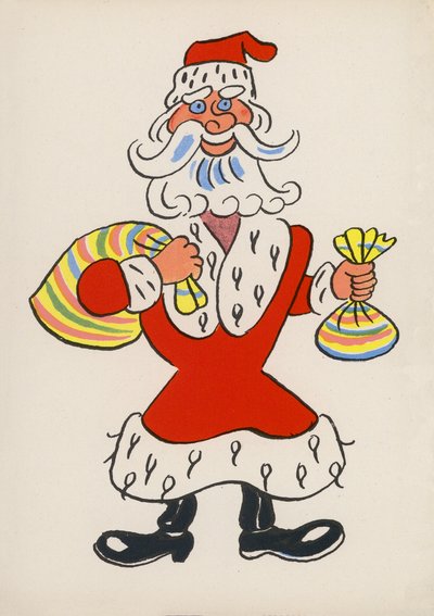 Jeden z szalonych ludzi Waltera Triera (kolorowa litografia) autorstwa Walter Trier