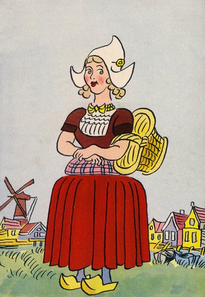 Szalone kostiumy Waltera Triera: Holandia (kolorowa litografia) autorstwa Walter Trier