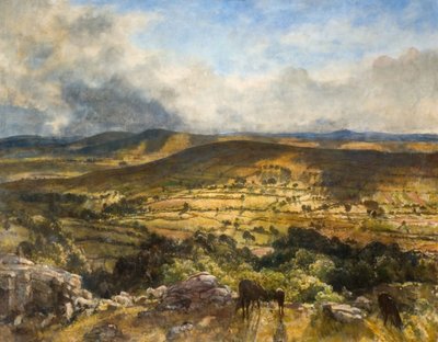 Widecombe In The Moor, Devon, 1922. autorstwa Walter Westley Russell