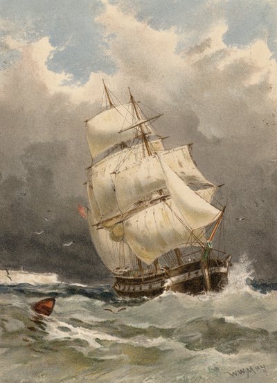 Outward Bound of the North Foreland (kolorowa litografia) autorstwa Walter William May