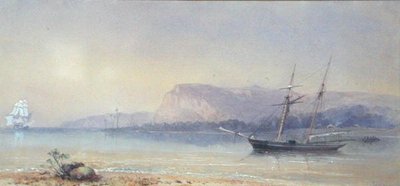 Statki na kotwicy (akwarela na papierze) autorstwa Walter William May