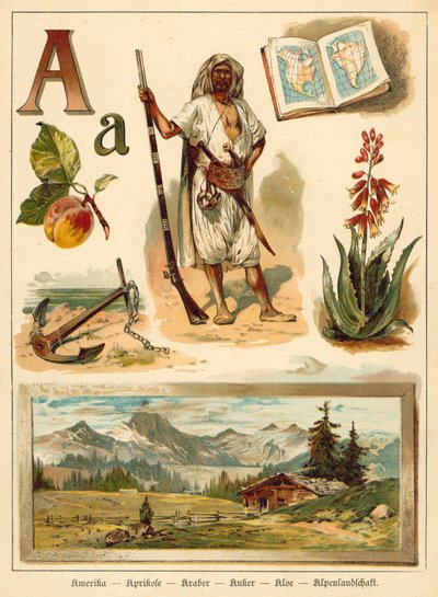 Litera A (chromolitho) autorstwa Walter Zweigle