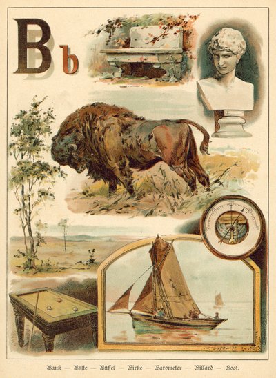 Litera B (chromolitho) autorstwa Walter Zweigle