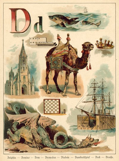 Litera D (chromolitho) autorstwa Walter Zweigle