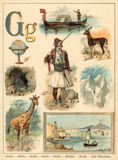 Litera G (chromolitho) autorstwa Walter Zweigle