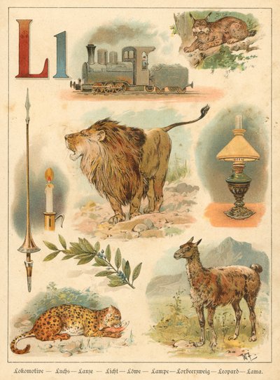 Litera L (chromolitho) autorstwa Walter Zweigle
