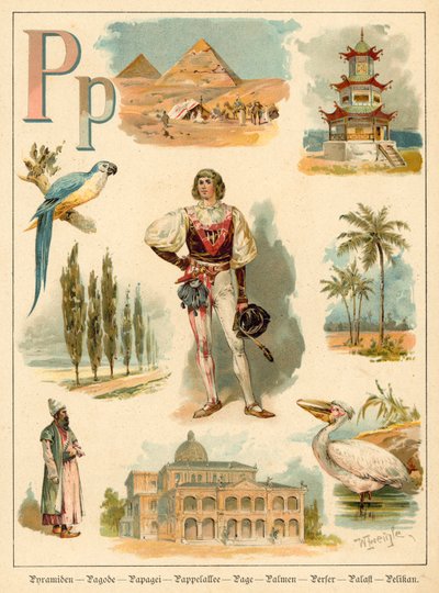 Litera P (chromolitho) autorstwa Walter Zweigle
