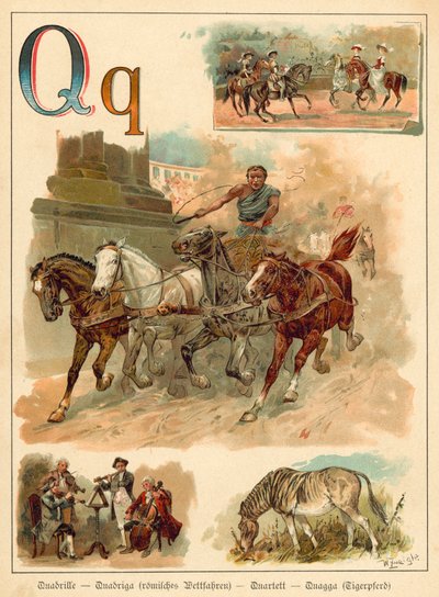 Litera Q (chromolitho) autorstwa Walter Zweigle