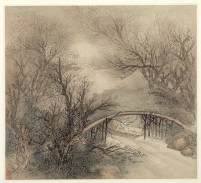 Album Pejzaży: Liść 1, 1677. autorstwa Wang Gai