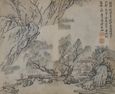 Liść z Podręcznika malowania ogrodów gorczycowych Jieziyuan huazhuan..., prawdopodobnie wydanie z 1878 roku. autorstwa Wang Gai