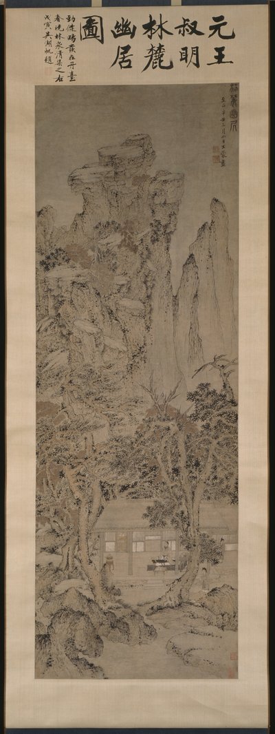 Ciche życie w leśnej polanie 林麓幽居圖 autorstwa Wang Meng