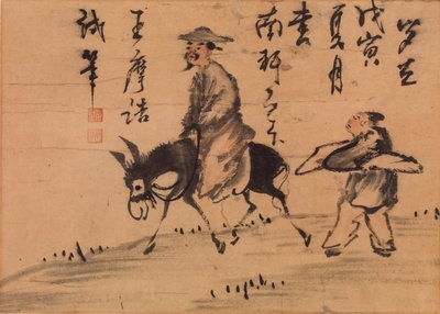 Poeta na mule autorstwa Wang Wei