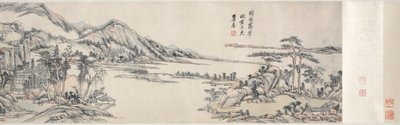 Zielone szczyty pod czystym niebem: za Huang Gongwang, 1703-1708. autorstwa Wang Yuanqi