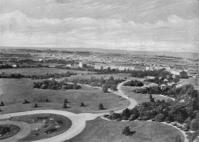 Barnsley Park i miasto, ok. 1896 r. autorstwa Warner Gothard
