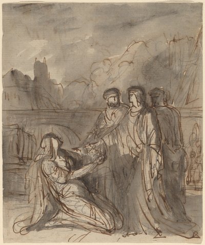Kompozycja z czterema figurami [recto i verso] autorstwa Washington Allston