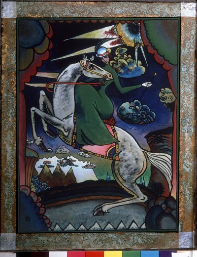Amazonka w Górze.; Praca Wassily Kandinsky (lub Wassily Kandinski lub Kandinskij autorstwa Wassily Kandinsky