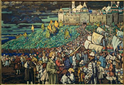 Przybycie kupców autorstwa Wassily Kandinsky