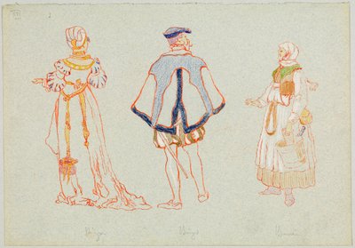 Strój mieszczan i chłopów z XVI wieku autorstwa Wassily Kandinsky
