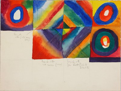 Studia kolorystyczne z informacją o technice malarskiej, 1913. autorstwa Wassily Kandinsky