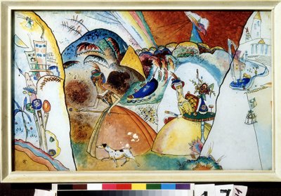 „Kobiety w krynolinie”” Akwarela Wasilija Kandinsky