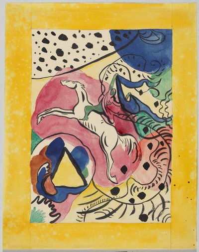 Projekt okładki almanachu „Der Blaue Reiter” autorstwa Wassily Kandinsky