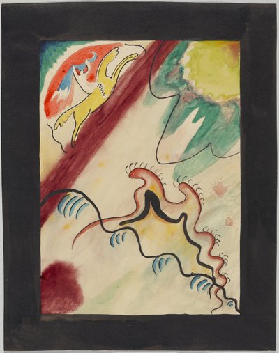 Projekt okładki almanachu „Der Blaue Reiter” autorstwa Wassily Kandinsky