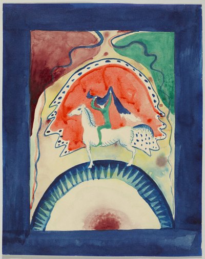 Projekt okładki almanachu „Der Blaue Reiter” autorstwa Wassily Kandinsky